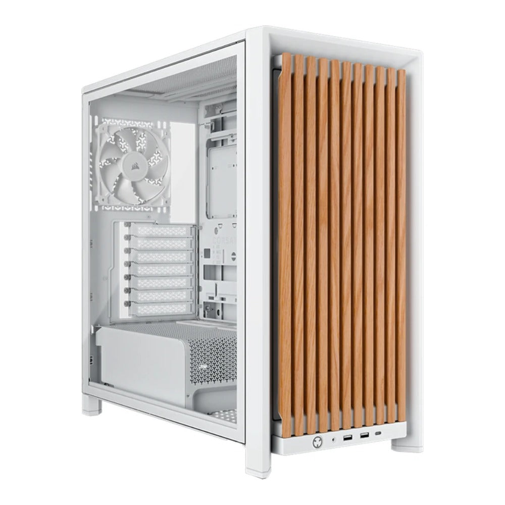 Corsair Geh Midi FRAME 4000D RS Wood Mid White/Oak - ATX - Gehäuse