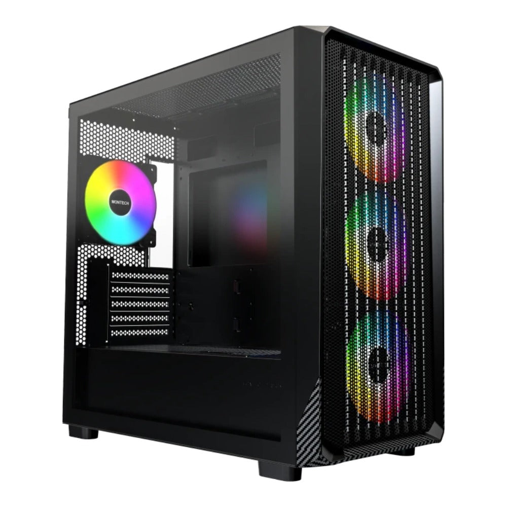 MONTECH X5M schwarz Tempered Glass - Gehäuse