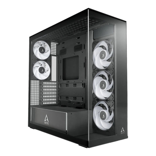 Arctic Case Xtender Vert.GPU Black Clear Glass - ATX - Gehäuse