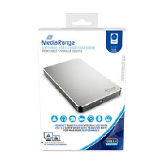 MEDIARANGE MR997 - 2 TB - 2.5" - 3.2 Gen 1 (3.1 Gen 1) - 5400 RPM - Silber - Festplatte