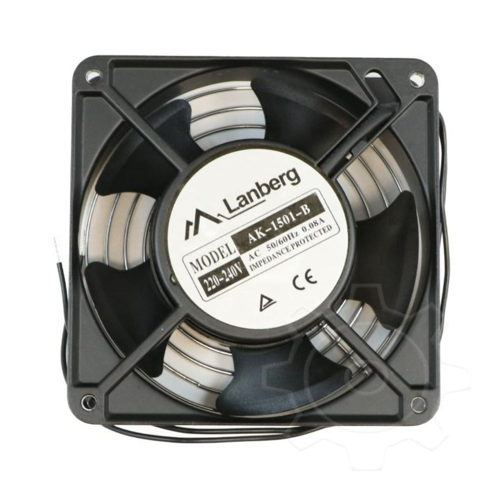 Lanberg AK - 1501 - B - Kühlgebläse - Schwarz - Metall - Kunststoff - AC - 230 V - 48,3 cm (19 Zoll) - Kühler
