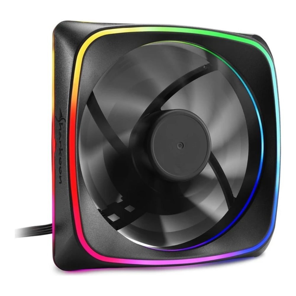 Sharkoon RGB SHARK Lights - Ventilator - 12 cm - 1000 RPM - 15,2 dB - 56 m³/h - Schwarz - Kühler