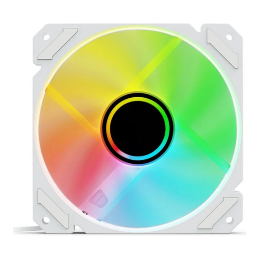 Sharkoon Shark Mirror Rgb Pwm Reverse weiß 120 mm - Gehäuse - 500 rpm - Kühler