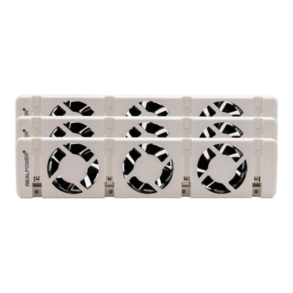 RealPower Heizungslüfter HL - 3.3er Set mit 3 Ventilatoren - Kühler
