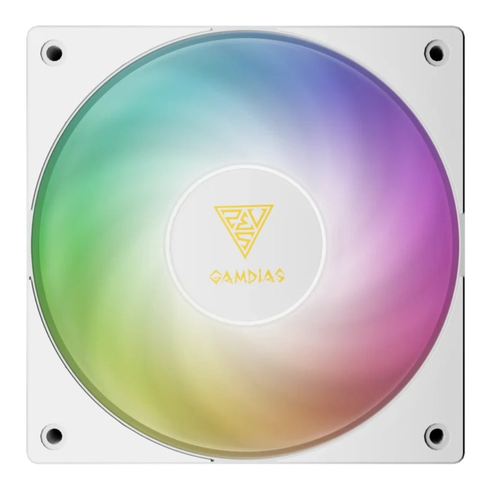 GAMDIAS NOTUS M1 - 1201 White ARGB| Gehäuseluefter - Gehäuse - 1.600 rpm - Kühler
