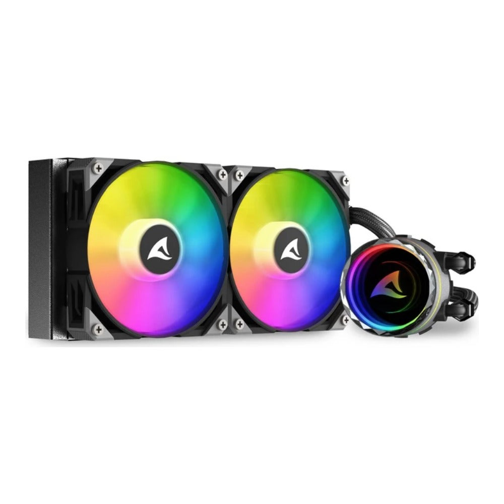 Sharkoon S80 RGB - All - in - One - Flüssigkeitskühler - 12 cm - 600 RPM - 2000 RPM - 35 dB - 131,93 m³/h - Kühler