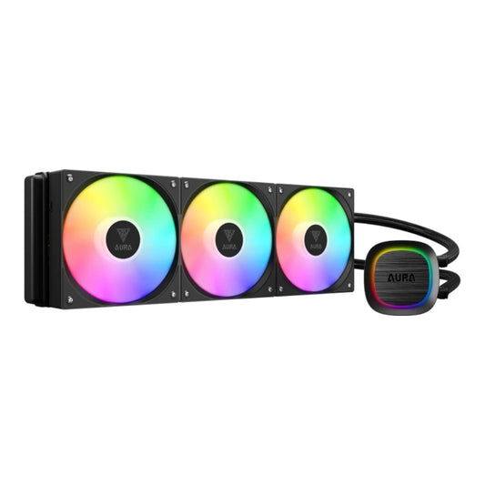 GAMDIAS Liquid Cooler Aura GL360 V2 Black retail 16322 - 02800 - 30000 - G - 33,8 dB - 1.800 rpm - Kühler