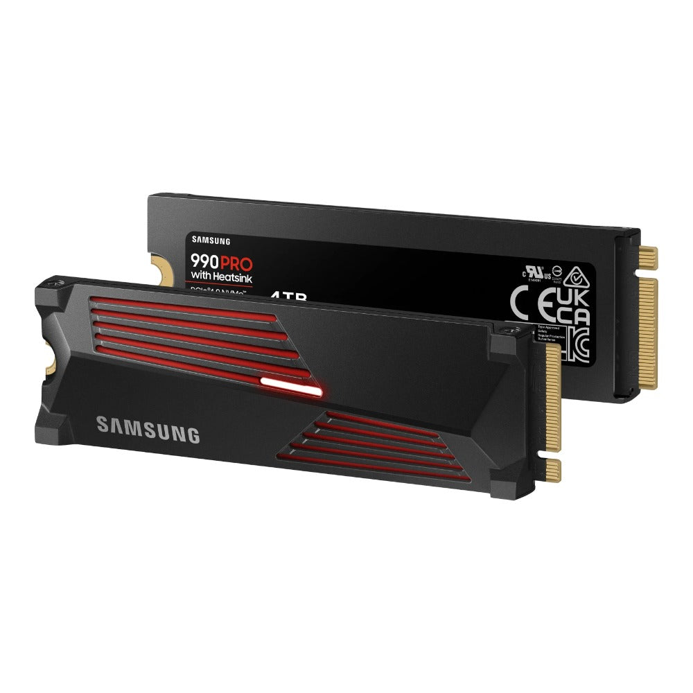 Samsung SSD 990 PRO 4TB, M.2 2280 / M-Key / PCIe 4.0 x4, Kühlkörper