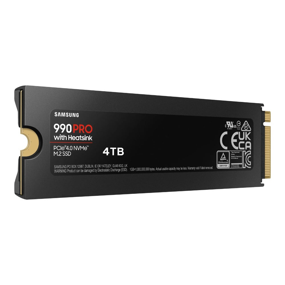 Samsung SSD 990 PRO 4TB, M.2 2280 / M-Key / PCIe 4.0 x4, Kühlkörper