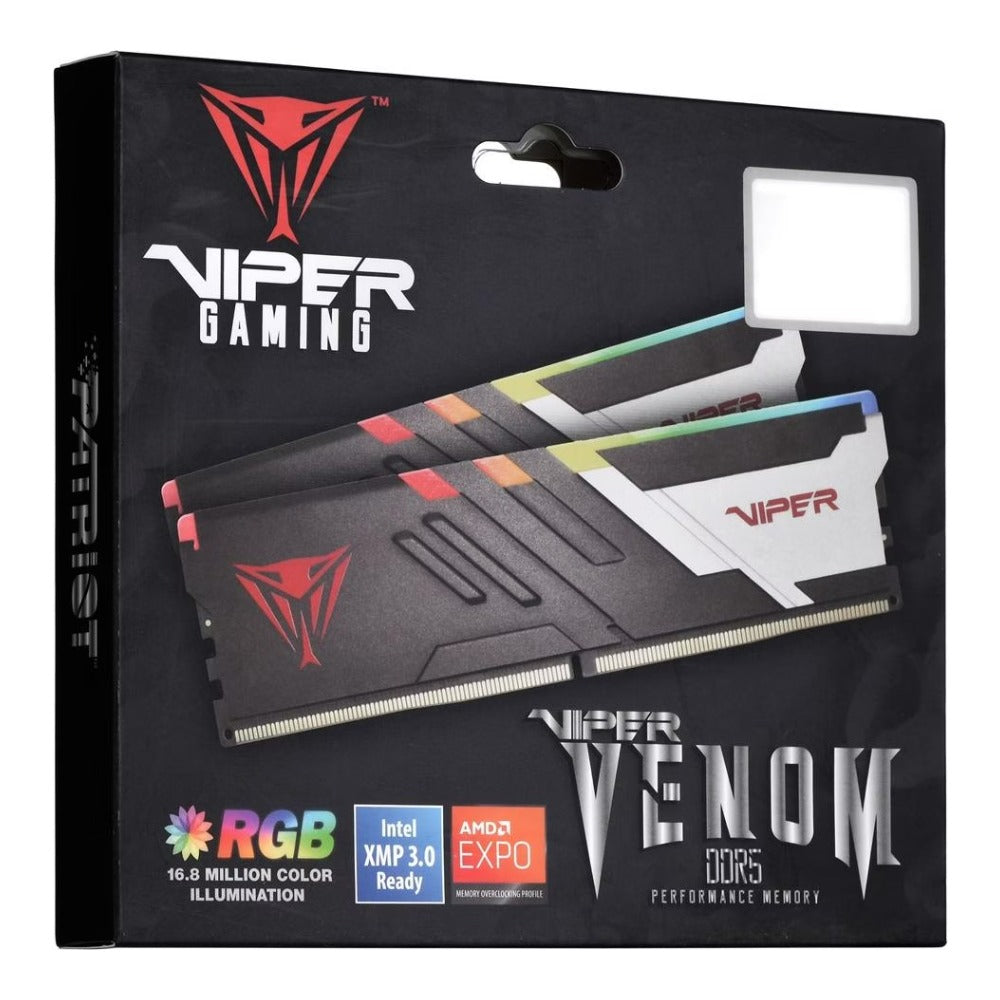 Patriot Viper Venom RGB 64GB Kit DDR5-6000 CL30 (PVVR564G600C30K)