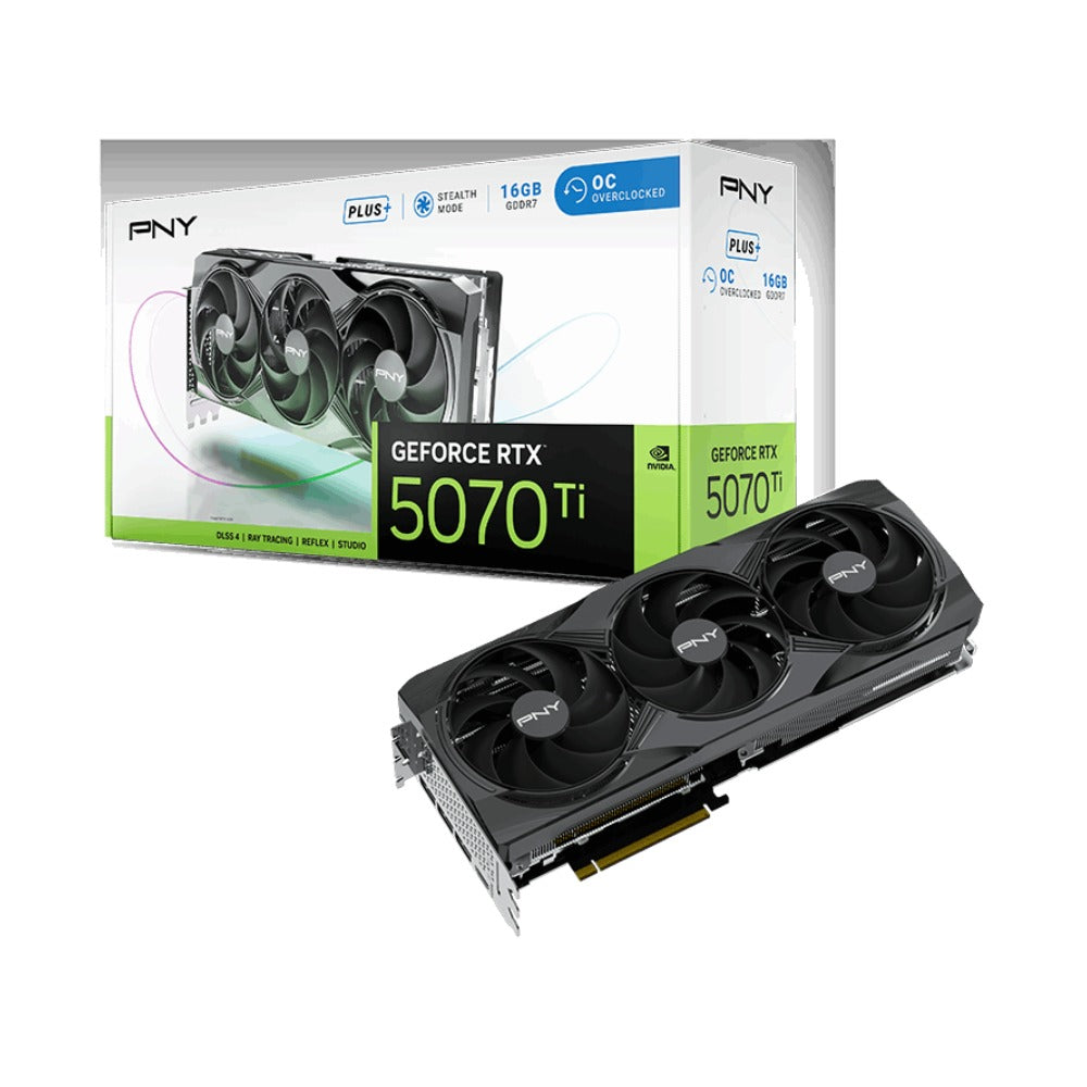 PNY RTX5070 Ti OC Triple Fan Plus GDDR7 3xDP 1xHDMI - PCI - Express - Grafikkarte