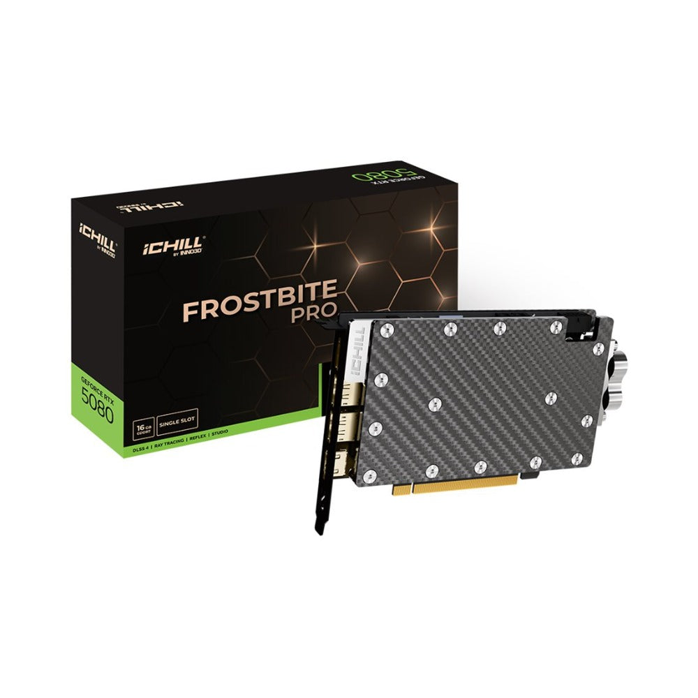 Inno3D C50803 - 16D7X - 1760FBP GeForce RTX 5080 iChill Frostbite Pro GDDR7 - PCI - Express - Grafikkarte