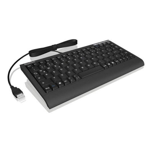 KeySonic ACK - 595C+ (US) Mini - SoftSkin - Combo - schwarz - Mini - Kabelgebunden - USB - Membran Key Switch - QWERTY - Schwarz - Tastatur