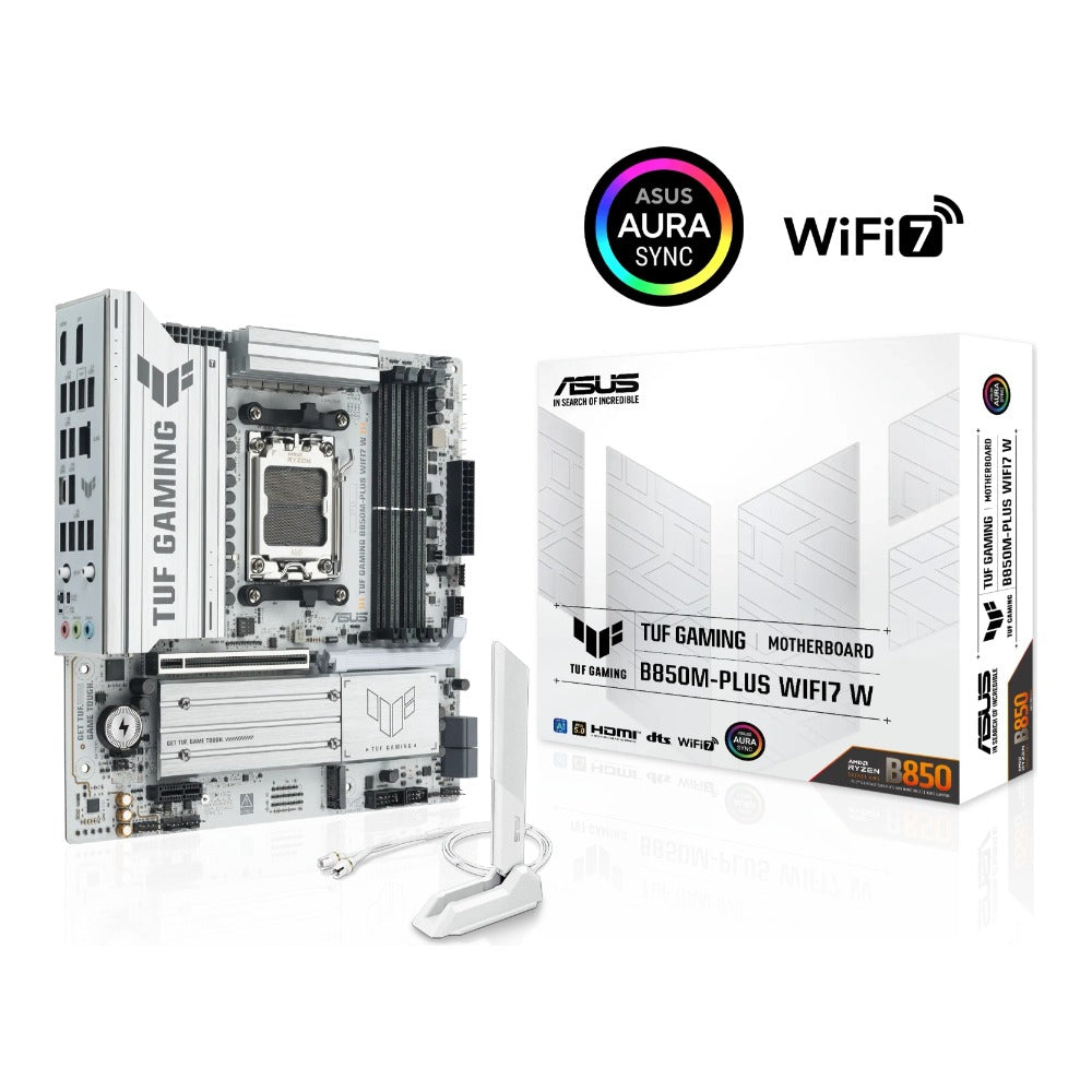Asus - TUF GAMING B850M-PLUS WIFI7 WHITE - Mainboard