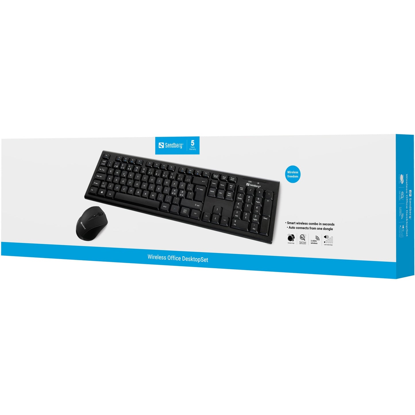 SANDBERG DesktopSet - und - Maus - Set - drahtlos - Tastatur