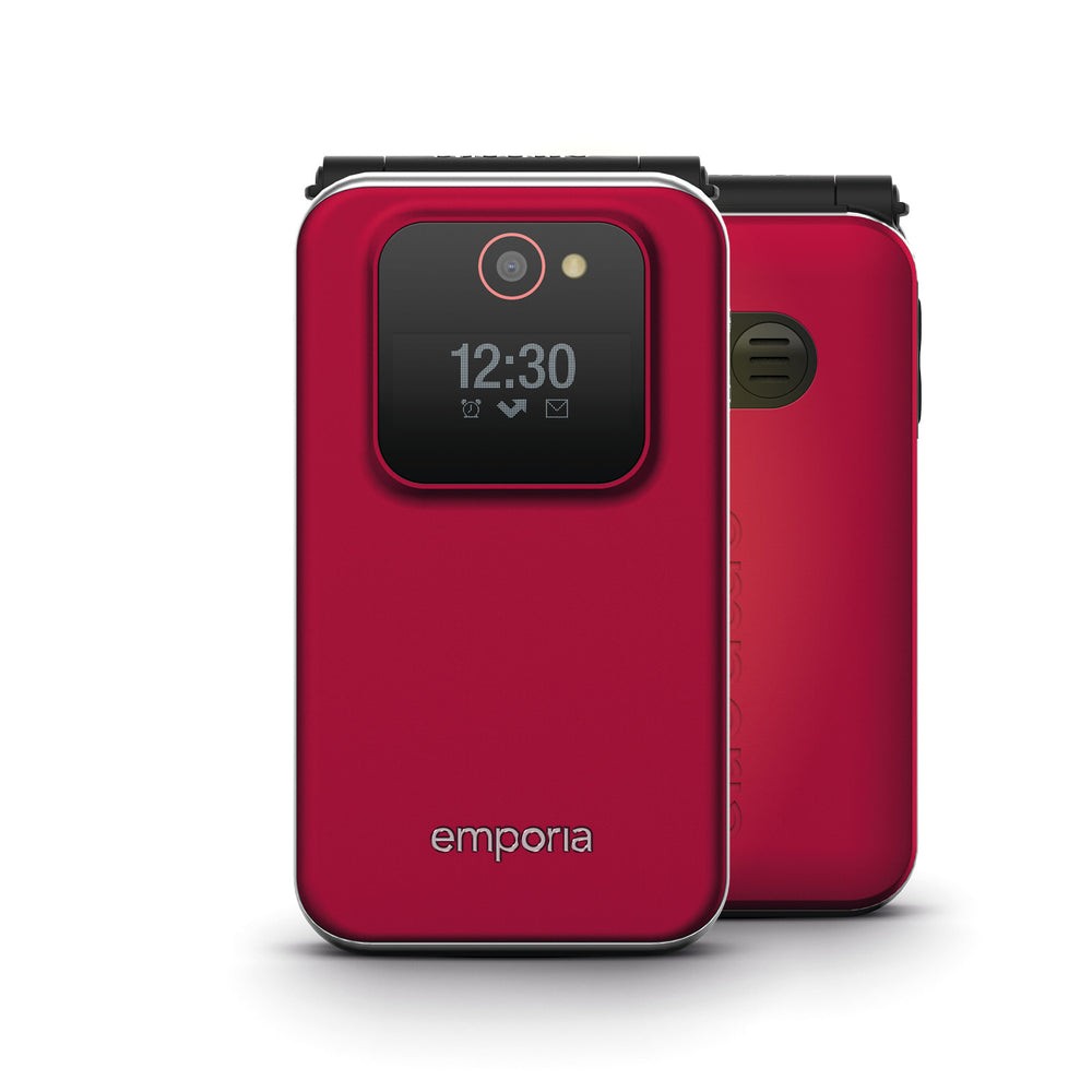 Emporia Joy red v3 Großtastenklapp - 1.300 mAh - 7,11 cm - Mobiltelefon