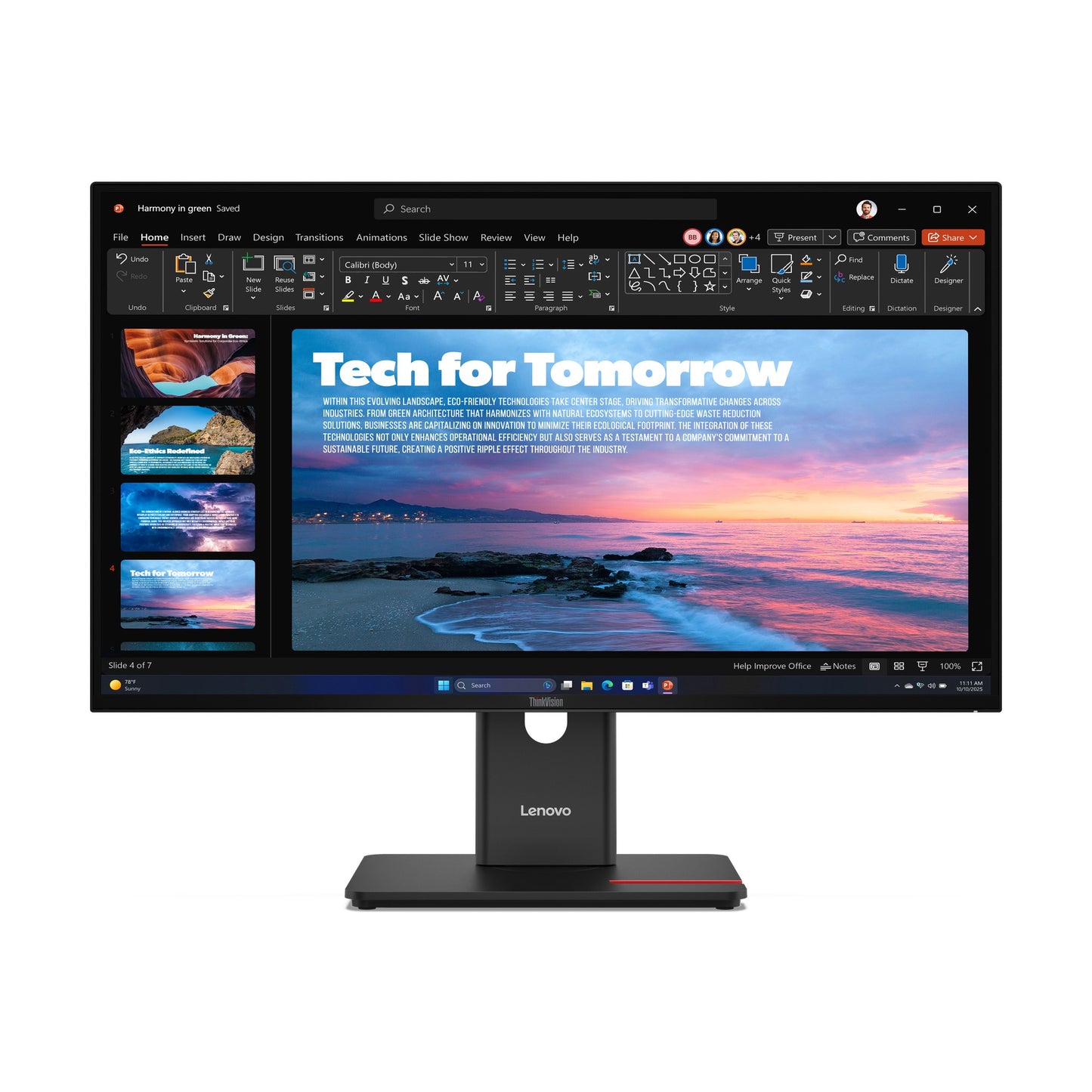 Lenovo ThinkVision T27 68,6 cm/27" 68,6 cm/27" Flachbildschirm (TFT/LCD) - 2.560x1.440 IPS - Monitor