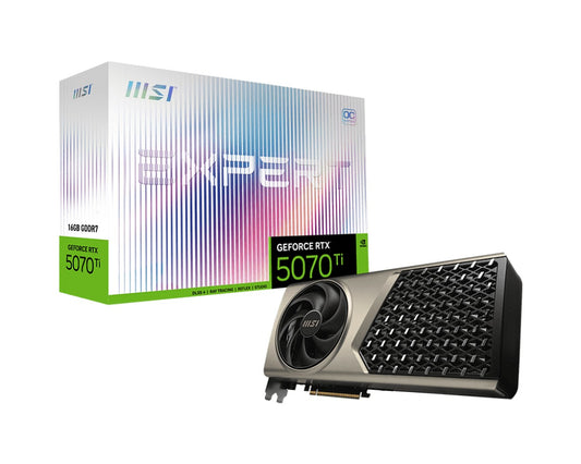 MSI VGA NVIDIA GeForce RTX 5070 Ti 16G EXPERT OC, RTX 5070 Ti, 16GB GDDR7, 3xDP, 1xHDMI (V531 - 439R) - PCI - Express - Grafikkarte
