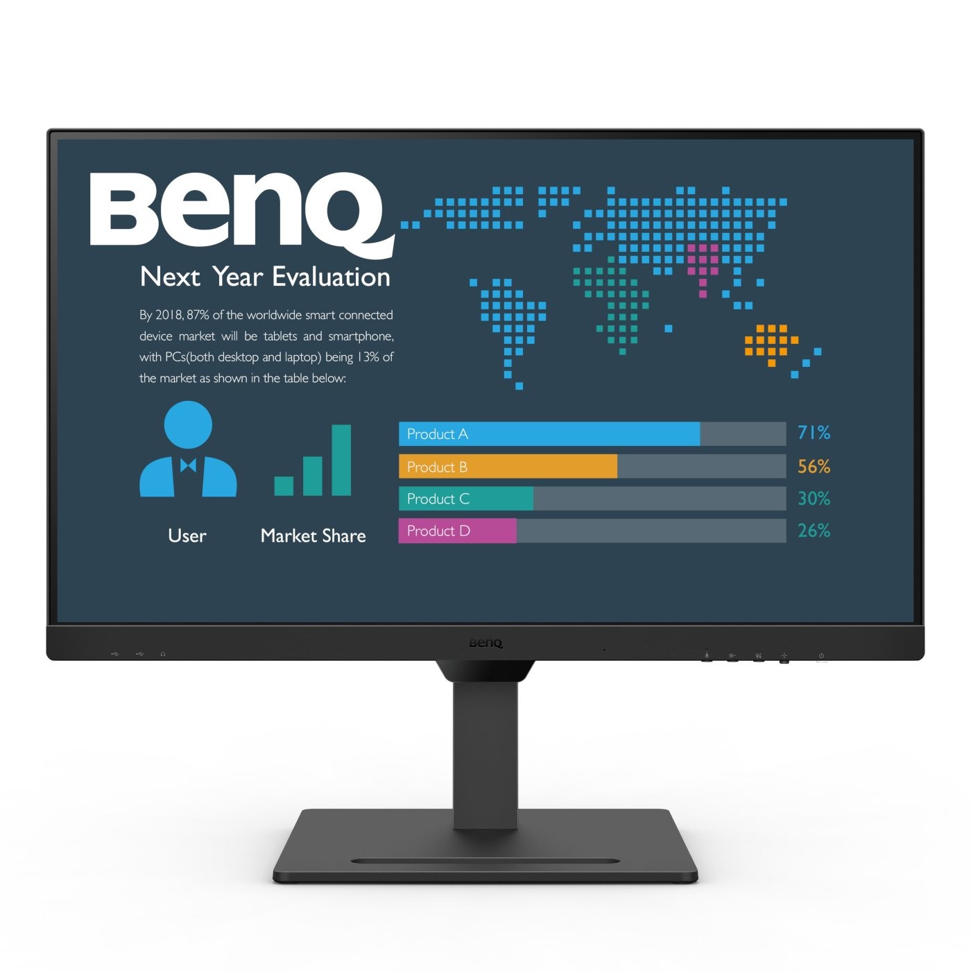 BenQ BL2790QT - 68,6 cm (27") - 2560 x 1440 Pixel - Quad HD - LED - 5 ms - Schwarz - Monitor