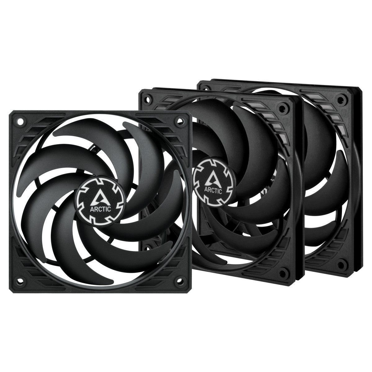 Arctic P12 Slim PWM PST 120 mm PWM Lüfter optimiert für statischen Druck mit integriertem Y - Kabel - Ventilator - 12 cm - 2100 RPM - 0,3 Sone - 41,1 cfm - 71,53 m³/h - Kühler