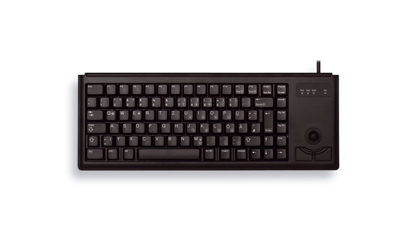 Cherry Slim Line Compact - Keyboard G84 - 4400 - 84 Tasten QWERTZ - Schwarz - Tastatur