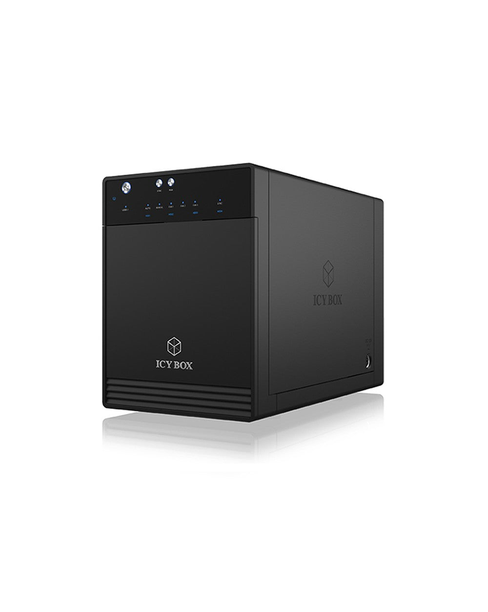 ICY BOX IB - 3740 - C31 - Externes 4 - fach Single Mode System für 3,5" SATA I/II/III Festplatten - USB 3.1 Gen2 - Type - C Host - HDD / SSD - 2.5/3.5" - SATA - Serial ATA II - Serial ATA III - 10 Gbit/s - USB Anschluss - Schwarz - Gehäuse