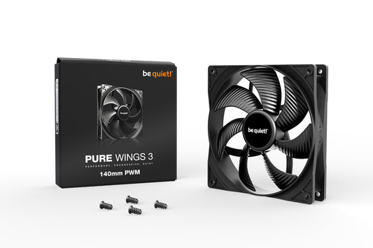 Be Quiet! Pure Wings 3 140mm PWM - Ventilator - 14 cm - 1200 RPM - 97,5 m³/h - Schwarz - Kühler