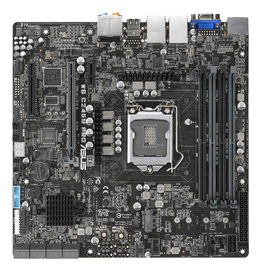 ASUS WS C246M PRO - Intel - LGA 1151 (Socket H4) - Intel® Celeron® - Intel® Core™ i3 - Intel® Core™ i5 - Intel® Core™ i7 - Intel® Pentium® - Intel® Xeon® - LGA 1151 (Socket H4) - DDR4 - SDRAM - 64 GB - Mainboard