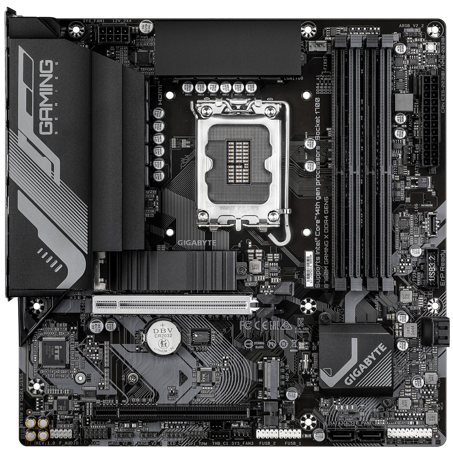 Gigabyte B760M Gaming X Ddr4 Gen5 Micro ATX LGA1700 sokkel Intel B760 - Mainboard