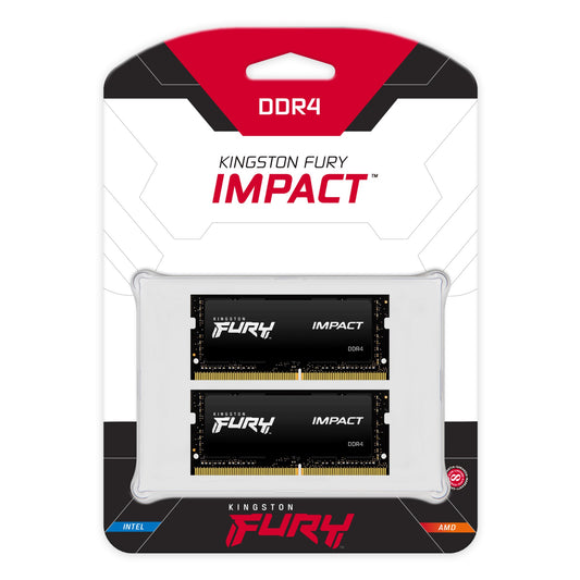 Kingston FURY 64GB 3200MT/s DDR4 CL20 SODIMM (Kit of 2) Impact - 64 GB - 2 x 32 GB - DDR4 - 260 - pin SO - DIMM - Arbeitsspeicher