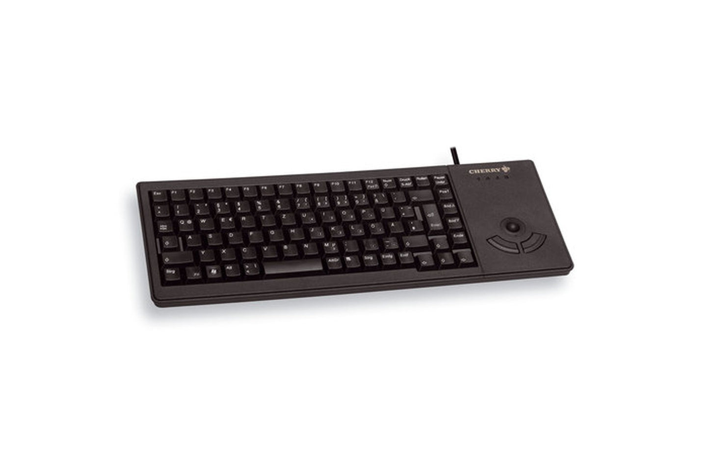 Cherry XS Trackball - Volle Größe (100%) - Kabelgebunden - USB - QWERTY - Schwarz - Tastatur
