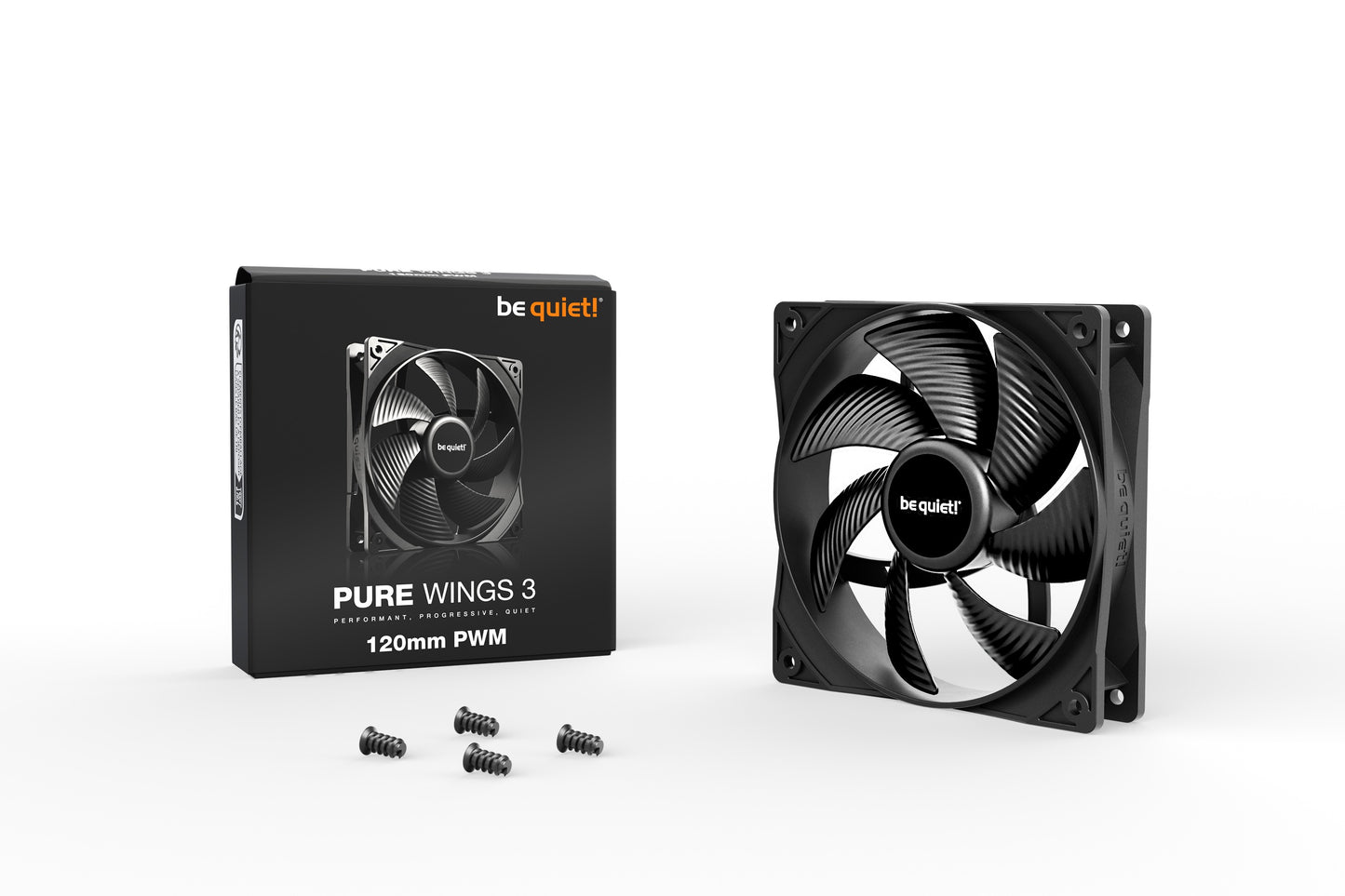 Be Quiet! Pure Wings 3 120mm PWM - Ventilator - 12 cm - 1600 RPM - 84,8 m³/h - Schwarz - Kühler