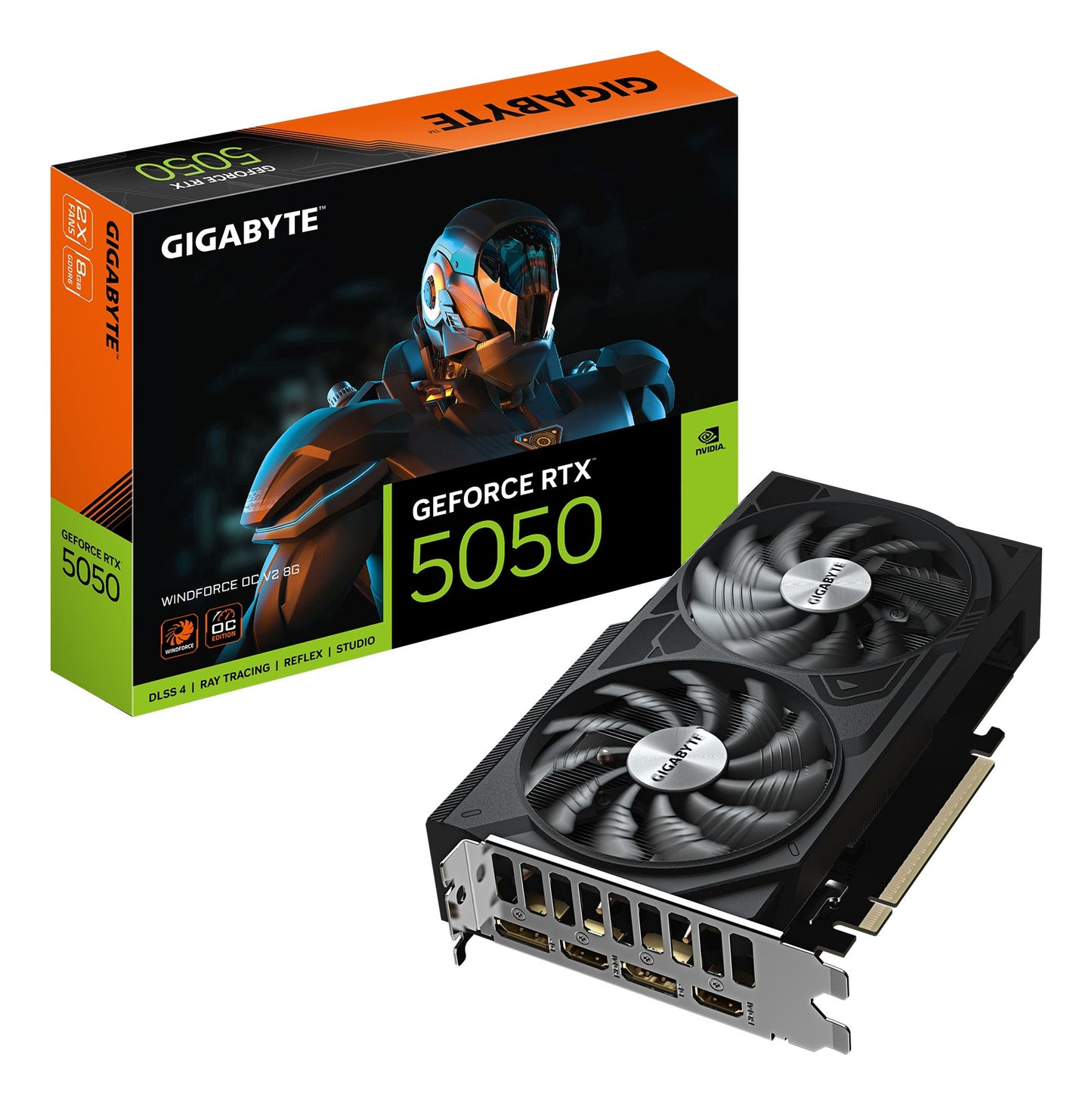 Gigabyte RTX5050 WINDFORCE Oc V2 8G - PCI - Grafikkarte