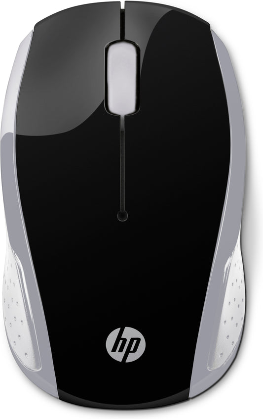 HP Wireless 200 (Pike Silver) - Beidhändig - Optisch - RF Wireless - 1000 DPI - Silber - Maus