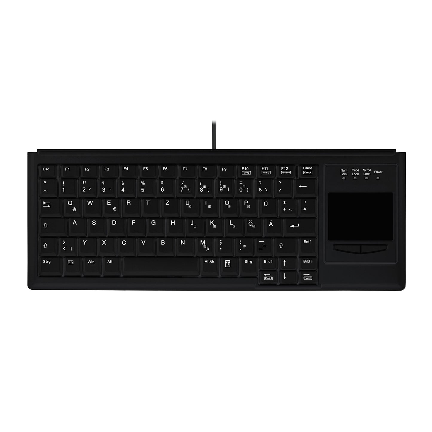 Active Key Contour Design Active Key Contour Industrietastatur IP68 Touchpad Mini Kabelgebunden Schwarz DE 4400 - Mini - Kabelgebunden - USB - Scherenschalter - QWERTZ - Schwarz - Tastatur