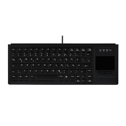 Active Key Contour Design Active Key Contour Industrietastatur IP68 Touchpad Mini Kabelgebunden Schwarz DE 4400 - Mini - Kabelgebunden - USB - Scherenschalter - QWERTZ - Schwarz - Tastatur