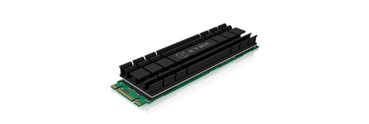 ICY BOX IB - M2HS - 701set für M.2 2280 SSD - für PC/PS5 - Aluminium - 5 mm dick/Radiator - Schwarz - Kühler