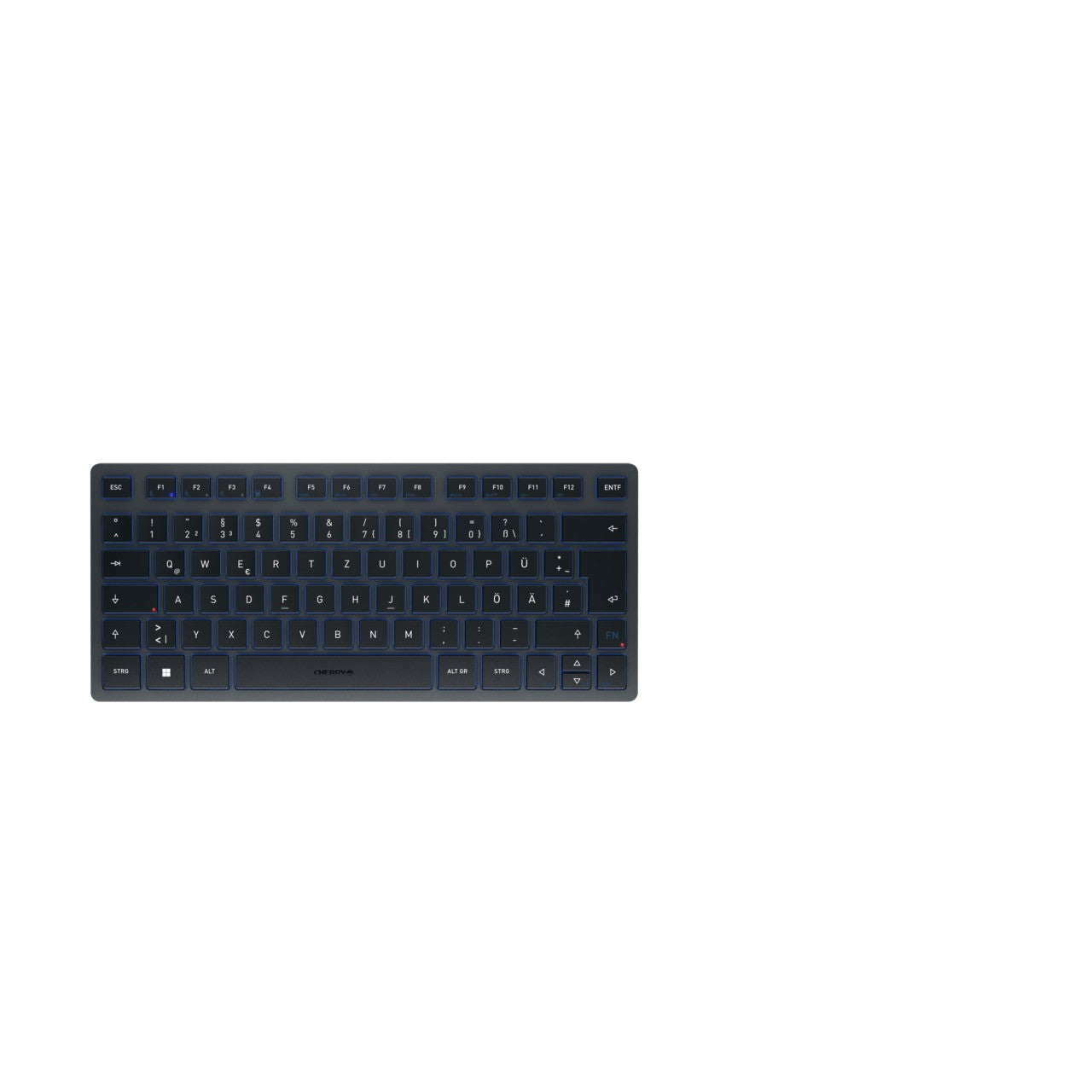 Cherry KW 7100 MINI BT - Kabellos - Bluetooth - Scherenschalter - QWERTZ - Blau - Tastatur