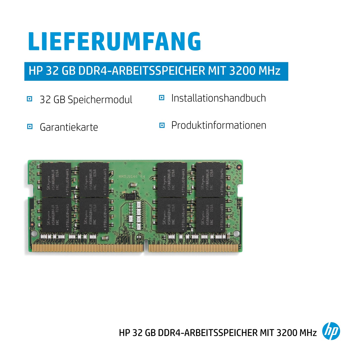 HP 4S967AA#AC3 - 32 GB - DDR4 - 3200 MHz - 260 - pin SO - DIMM - Arbeitsspeicher