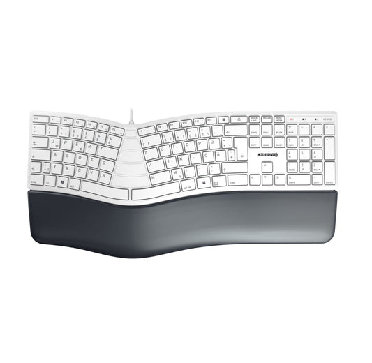 Cherry KC 4500 ERGO - Kabelgebunden - USB - QWERTZ - Weiß - Tastatur