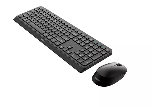 Philips 4000 series SPT6407B/26 - Volle Größe (100%) - Kabellos - RF Wireless + Bluetooth - QWERTZ - Schwarz - Maus enthalten - Tastatur