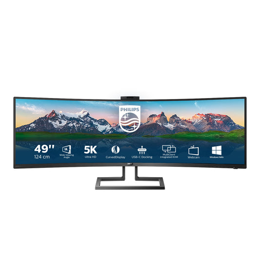 Philips P Line Curved SuperWide - LCD - Display im Format 32:9 499P9H/00 - 124 cm (48.8") - 5120 x 1440 Pixel - UltraWide Dual Quad HD - LCD - 5 ms - Schwarz - Monitor