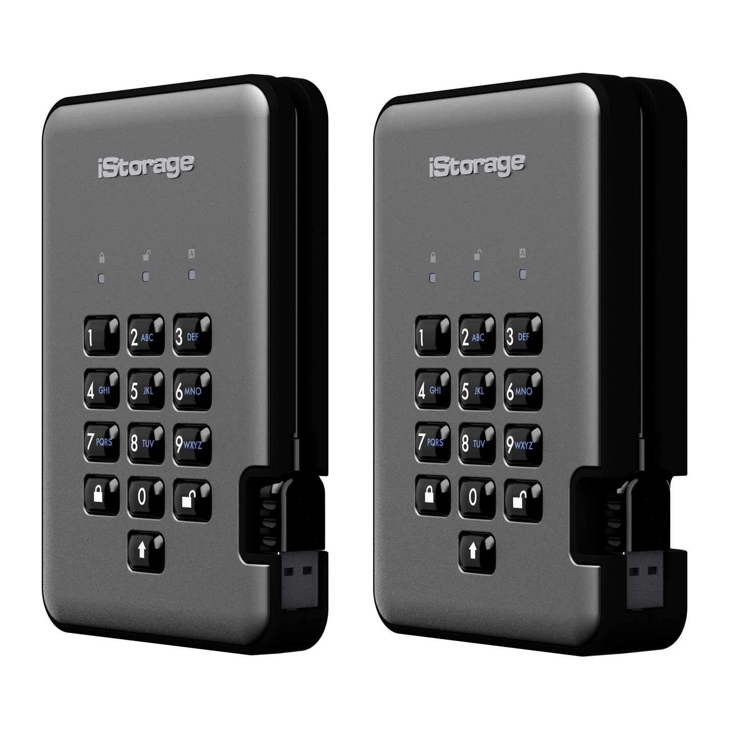 iStorage diskAshur PRO2 256 - bit 5TB USB 3.2 secure encrypted hard drive IS - DAP2 - 256 - 5000 - C - G - 5 TB - 2.5" - 3.2 Gen 1 (3.1 Gen 1) - 5400 RPM - Schwarz - Festplatte