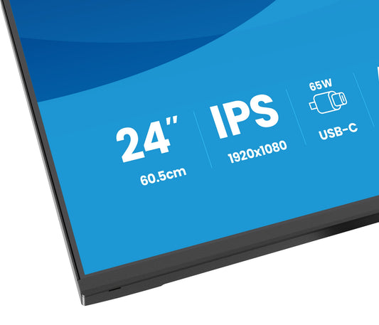 Iiyama 24 IPS USB - C HDMI DP MULTIMED - 60,5 cm - Monitor