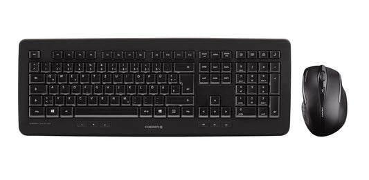 Cherry DW 5100 - Volle Größe (100%) - Kabellos - RF Wireless - Schwarz - Maus enthalten - Tastatur