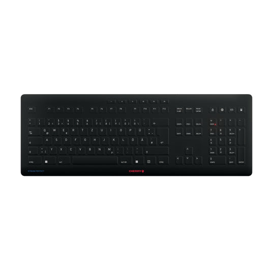 Cherry Contour Design Stream - Verkabelt & Kabellos - RF kabellos + USB - QWERTZ - Schwarz - Tastatur