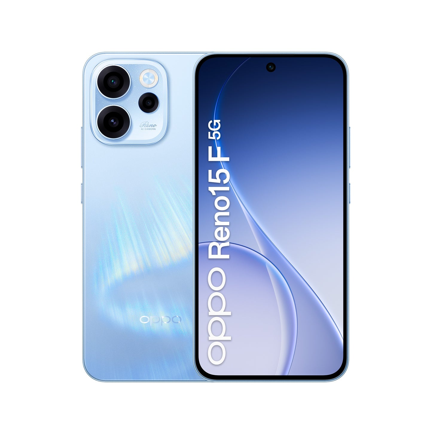 Oppo Reno15 F CPH2801 Android Aurora Blue - Smartphone - 256 GB - Mobiltelefon
