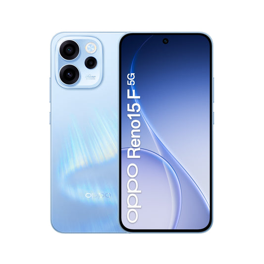 Oppo Reno15 F CPH2801 Android Aurora Blue - Smartphone - 256 GB - Mobiltelefon
