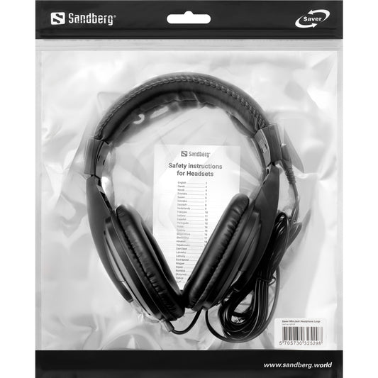 SANDBERG Saver MiniJack Headphone Large - 20 KHz - Kopfhörer