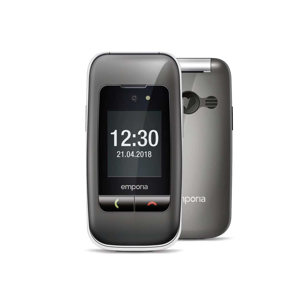 Emporia ONE V200 V3 Großtastenklapp spacegrey/silber - 900 mAh - 6,1 cm - Mobiltelefon